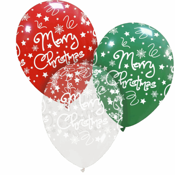 Cattex Rundballon | 12" Weihnachtsmix | Christmas Night | 10 Stück