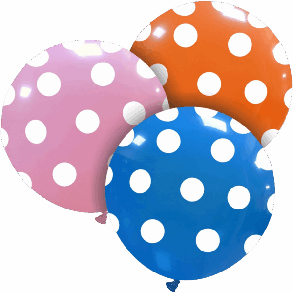 Cattex Rundballon | 32" Gedeckt | Big Polka Dots