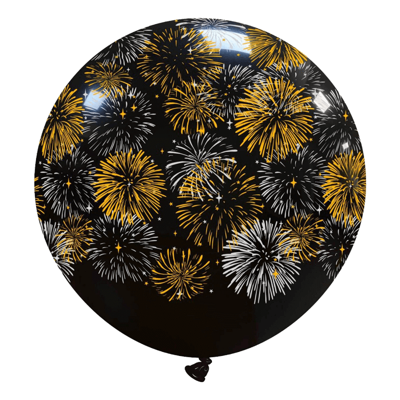 Cattex Rundballon | 34" Gedeckt Schwarz | Fireworks (2 colors)