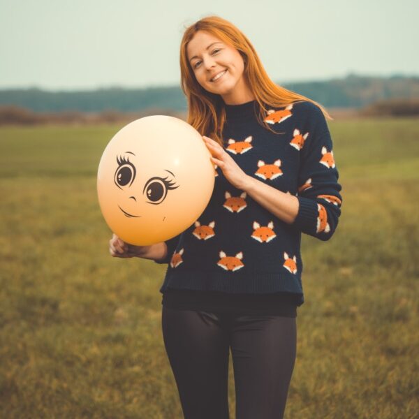 Qualatex Rundballon | 16" Blush | Female Face