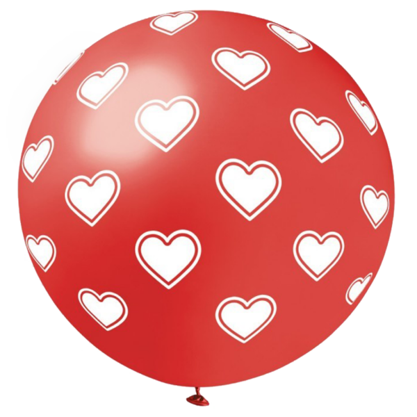 Gemar Rundballon | 31" Red | Big Hearts