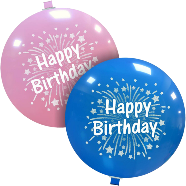 Cattex Rundballon | 35" Gedeckt | Flat-Mold | Happy Birthday