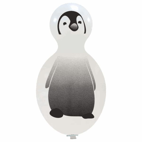 Cattex Figurenballon | 59" Gedeckt Weiß | Baby Penguin