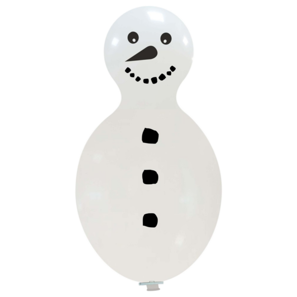 Cattex Figurenballon | 59" Gedeckt Weiß | Snowman