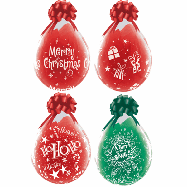 Qualatex Rundballon | 18" Diamond Clear | Weihnachtsmotive