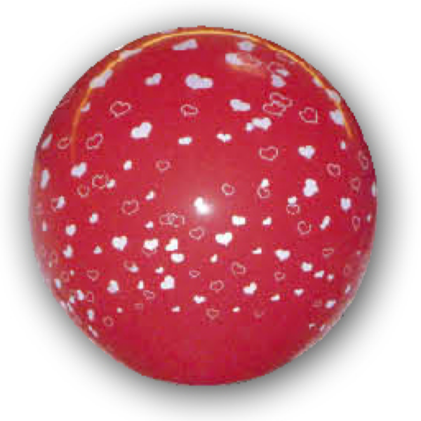 BWS Rundballon | 40" Red | Hearts