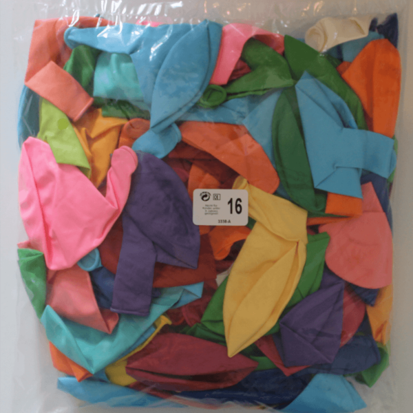 Globos Rundballon | 16" Gedeckt und/oder Kristall | Mixbeutel