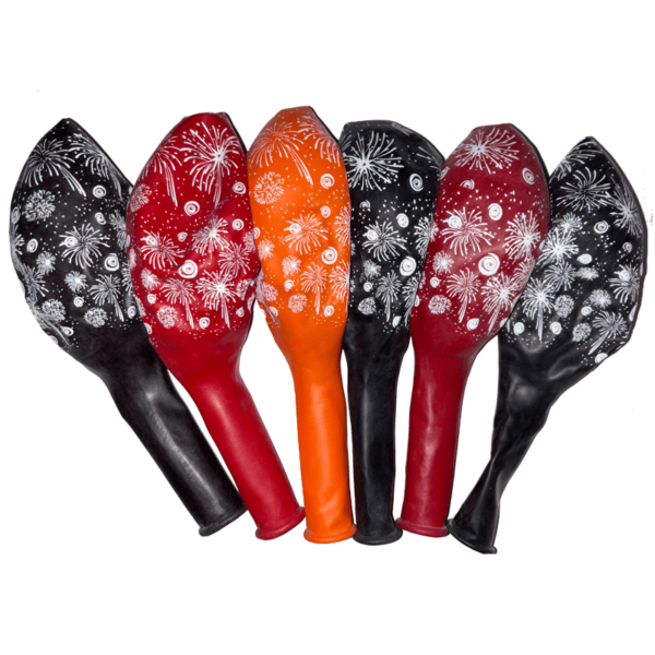 Cattex Premium Line Rundballons | 18" Kristall | Fireworks | 5 Stück
