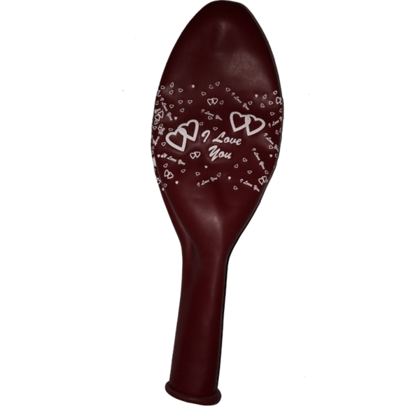 Tuf-Tex Rundballon | 24" Crystal | I Love You (around)
