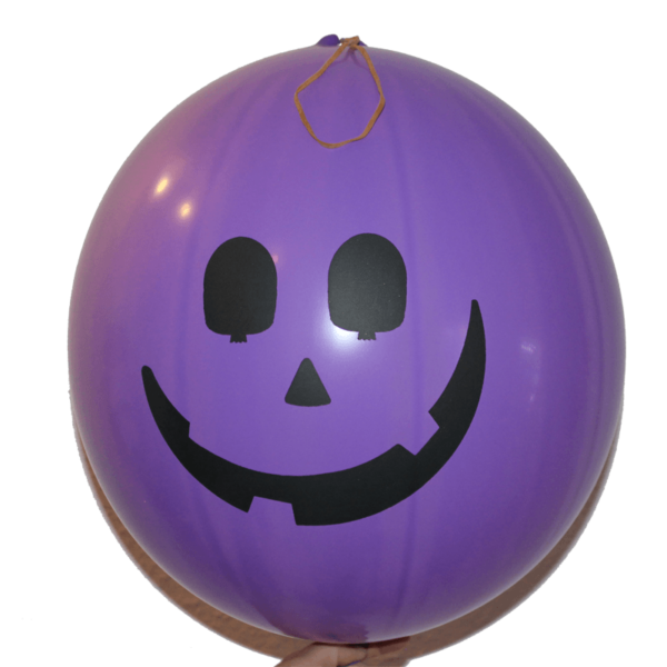 Cattex Rundballon | 18" Punch-Ball | Gedeckt | Pumpkin Face | 3 Stück